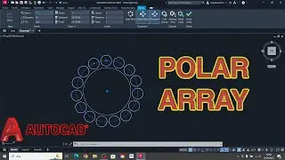 AutoCAD Dersleri -Polar Array (Çembersel Çoğaltma) | AutoCAD 2024 