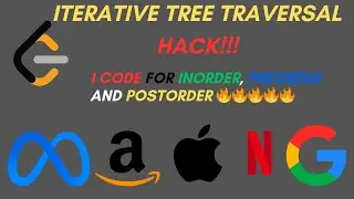 MASTERING TREE TRAVERSAL🚀:  1 CODE FOR ITERATIVE INORDER, PREORDER & POSTORDER 🔥🔥| LC 94 | 144 | 145