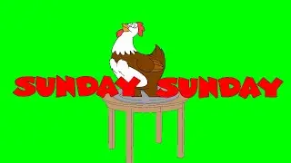 Dancing Chicken Fried For Sunday Animation Green Screen Template | animationgifs | Funny Chicken