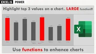 Highlight top 3 values on a column chart - LARGE function