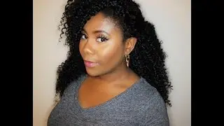 How To: Blend Short Natural Hair With A Curly Half Wig Ft. Outre 