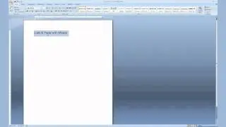 Copy and Paste with Mouse