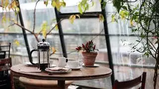 Cozy Coffee Shop Ambience Music 🎶 Relaxing Jazz in Rainy Day ☔ Легкая музыка для фона