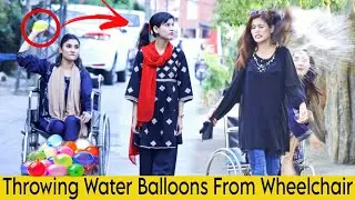 Throwing Water Balloons From Wheelchair Prank