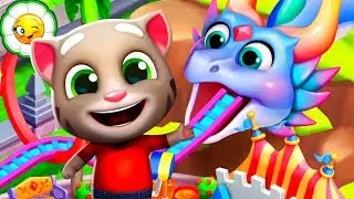 Talking Tom Fun Fair #4 Парк Развлечений Тома построен! Дракон, Горки и Кукольный театр! 124 уровень