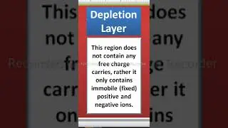 Depletion Layer #utubeshorts