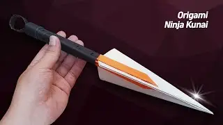 origami ninja shuriken, kunai - 3D Kunai Knife Folding with 3 Blades