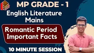 Romantic Age I Unit - 16 I Mp Grade 1 English Literature I