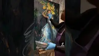 Dancing in the mirror- large canvas contemporary figure painting