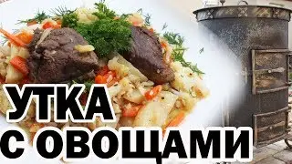 DUCK with VEGETABLES in a CAULDRON. Recipe for stewed duck.