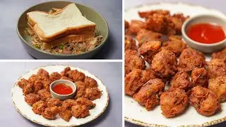 if you have leftover bread at home, then try this super easy bread pakora recipe | Yummy