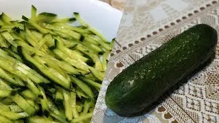 How to properly cut cucumbers into strips
