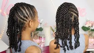 Flat Twists and 2 Strand Twists | Natural Hair ▸ Kids Protective Hairstyle