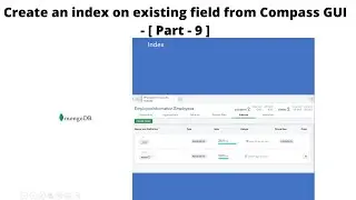 How to create an index on existing field from Compass GUI || mongoDB compass GUI