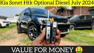 Kia Sonet Htk optional Diesel 2024 July updated Review in Detailed #kiasonethtkoptional