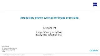 Tutorial 39 - Image filtering in python - Edge detection using Canny