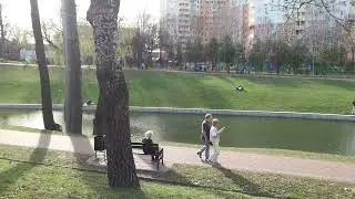 Sunday March 31, 2024. Park in Kyiv ⛲ Air raid alarm. Ukrainian reality.