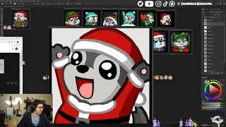 Making Holiday Twitch Emotes for Streamer Gabbie
