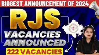RJS Vacancy 2024 Announced! | Rajasthan Judiciary Notification | Rajasthan Civil Judge 2024