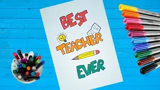 Teacher's Day Drawing Card😍 //How to Draw Teachers Day Chart //Teacher's Day Poster Making
