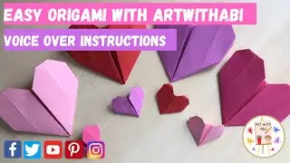 How to Make an Origami Love Heart with Voice Over Instructions