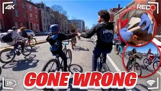 Bike Life Rideout Gone Wrong. Lil Bro Gets Staples!!