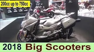 The 2018 Mega scooters (200cc up to 750cc)