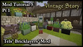 Vintage Story Mod Tutorial 5 PT 1 Tels' Bricklayers Mod  Introduction, Bricks, Tiles & Coloured Dyes