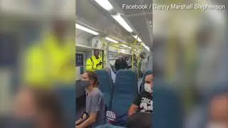 Shocking video shows moment fight erupts on train in London