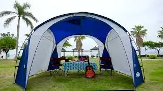 UNP 12x12 ft Beach Tent for Beach the Yard and Camping(Blue)