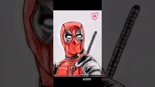 Deadpool  drawing ⚡🔥⚡... || #shorts #drawing #viralvideo