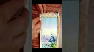 watercolor scenery shorts #shorts #viral #youtubeshorts #viralshorts  #ytshorts