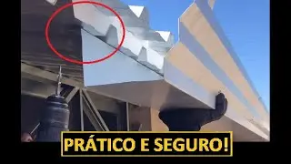 COMO INSTALAR CALHA DE BEIRAL NO TELHADO DE ZINCO, SEM SUPORTE!