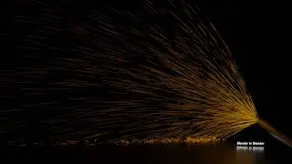 SPARKS IN BLENDER! Physic simulation Full HD