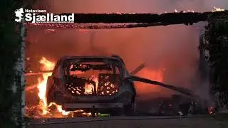 Voldsom brand i villa i Holbæk