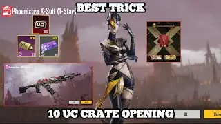 BEST LUCK 🤯 PHOENIXTRA & BLOOD RAVEN X SUIT CRATE OPENING | 10 UC CRATE OPENING IN BGMI/PUBG MOBILE