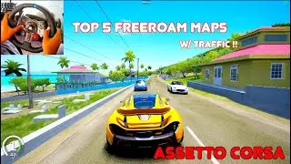 Top 5 Free Roam Maps with Traffic 2023 | Assetto Corsa