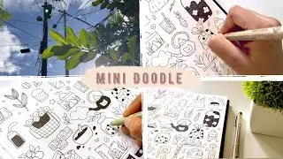 Mini Doodles 🎀 🪞| asmr and aesthetic 🌿🤍☁️ step-by-step doodle for beginners 2024 | doodle with me