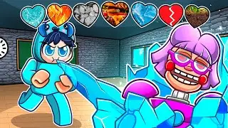 Using CUSTOM HEARTS vs MISS ANITRON in Roblox!