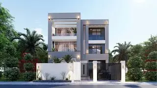 (9x12 meter) Villa Design Idea With 5 Bed Rooms