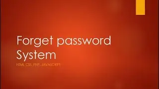 Forget Password System | DATABASE PHP MYSQL | Bangla
