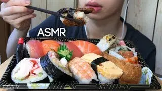 ASMR SUSHI (RAW Tuna & Salmon Nigiri and Sushi Rolls) *NO TALKING*