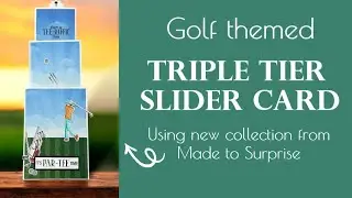 Golf Themed Triple Tier Card