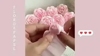 Flor de papel crepom fácil.