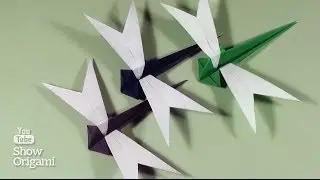 Оригами #Стрекоза из бумаги