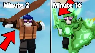 1v50, but my Sword gets better Every Minute! (Roblox Bedwars)