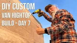 DIY Custom Van Hightop Build Day 7 - We Have Walls!
