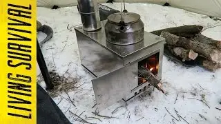 Seek Outside Titanium Wood Stove First Burn