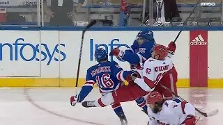 Vincent Trocheck Hit Against Jesperi Kotkaniemi