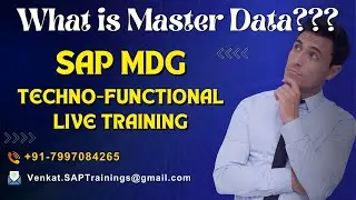 What is Master Data??? What Is The Importance Of Master Data?? | SAP MDG Training | VENKAT TechEdu